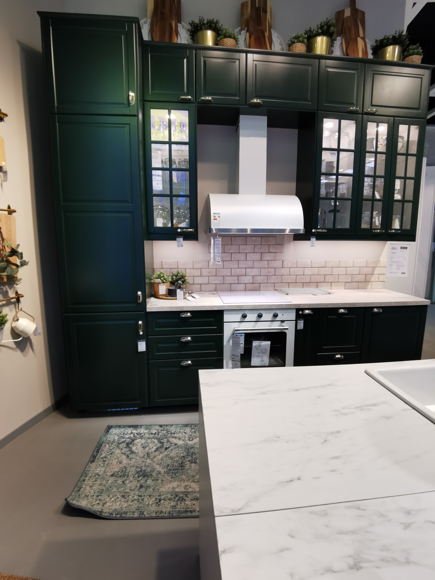 Get a Stylish Kitchen Island with Green Bodbyn IKEA